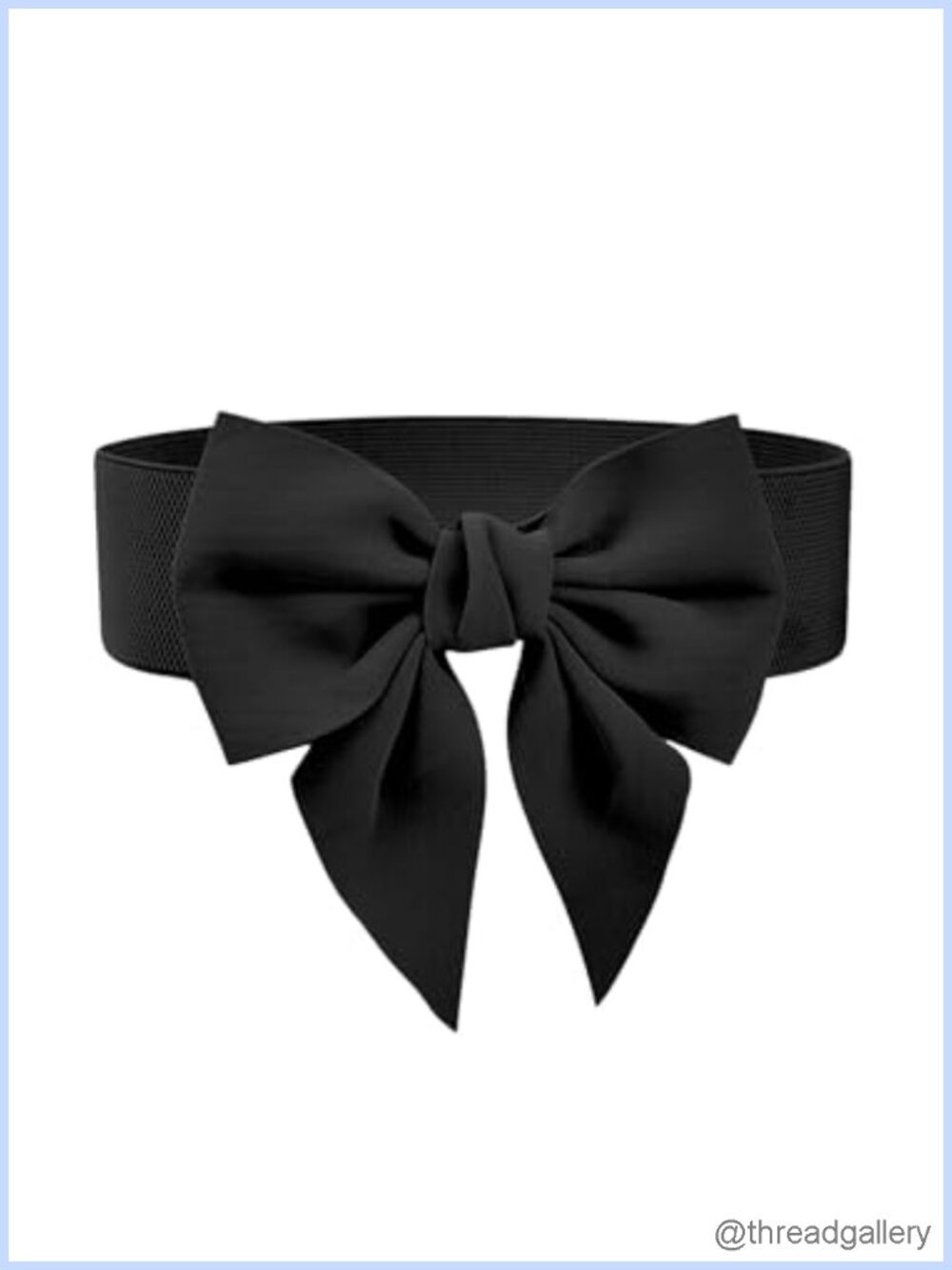 Wide Elastic Waist Belt with Bow Knot Stretchy Waistband